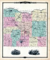 Iowa County Map, Wisconsin State Atlas 1878